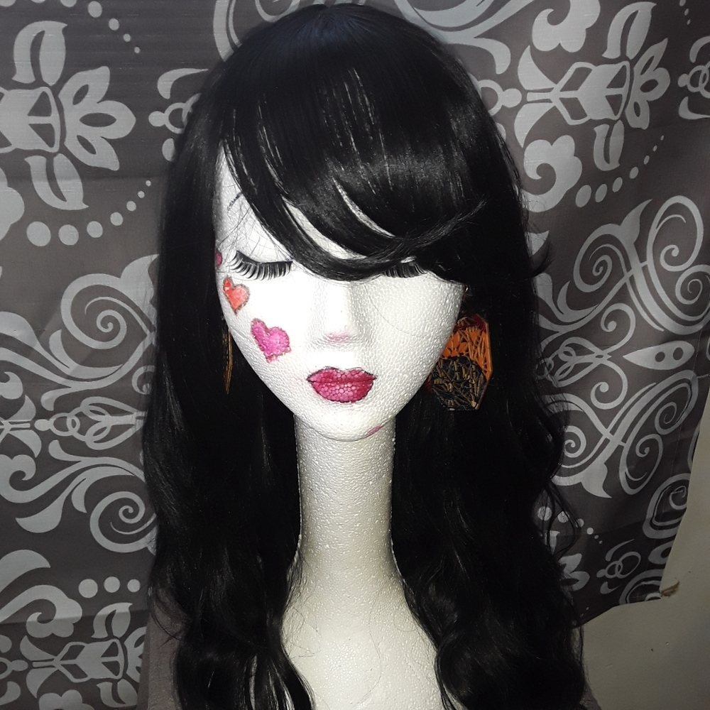 Waves with bangs wig